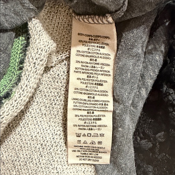 Free People Beach Gray Sweater Mini dress with Black Lace Hem size XS - Picture 12 of 12